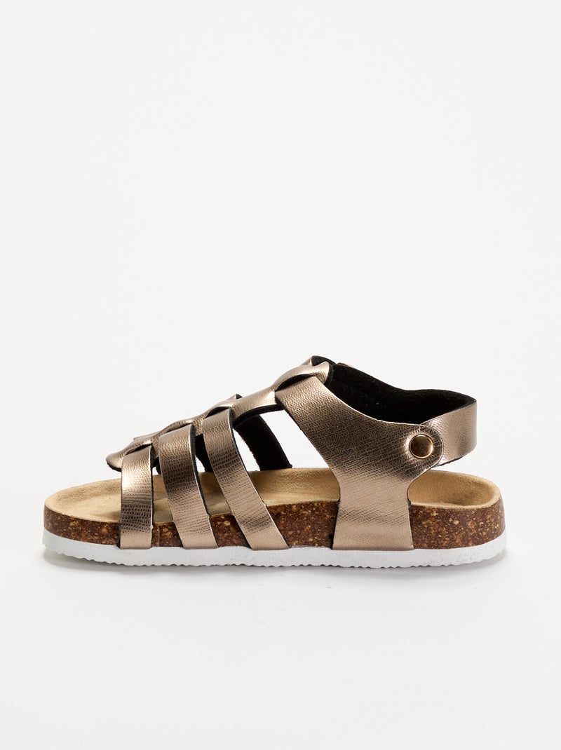 Sandalen met meerdere bandjes Geel - Kiabi
