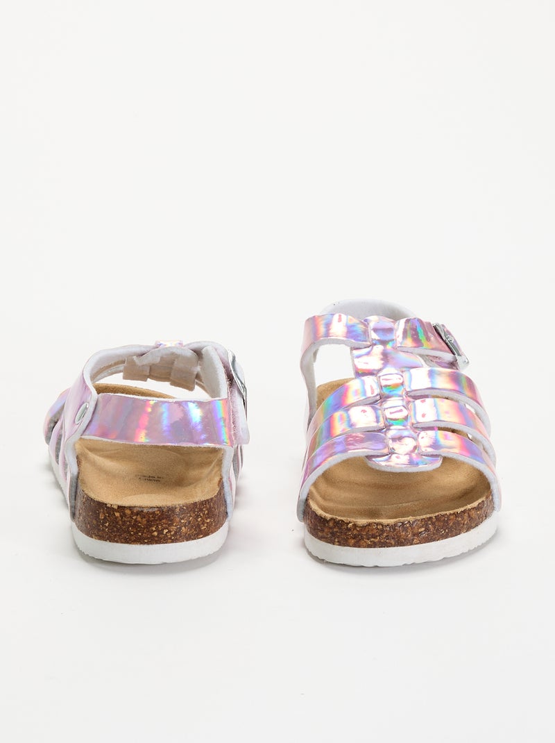 Sandalen met meerdere bandjes Rose - Kiabi