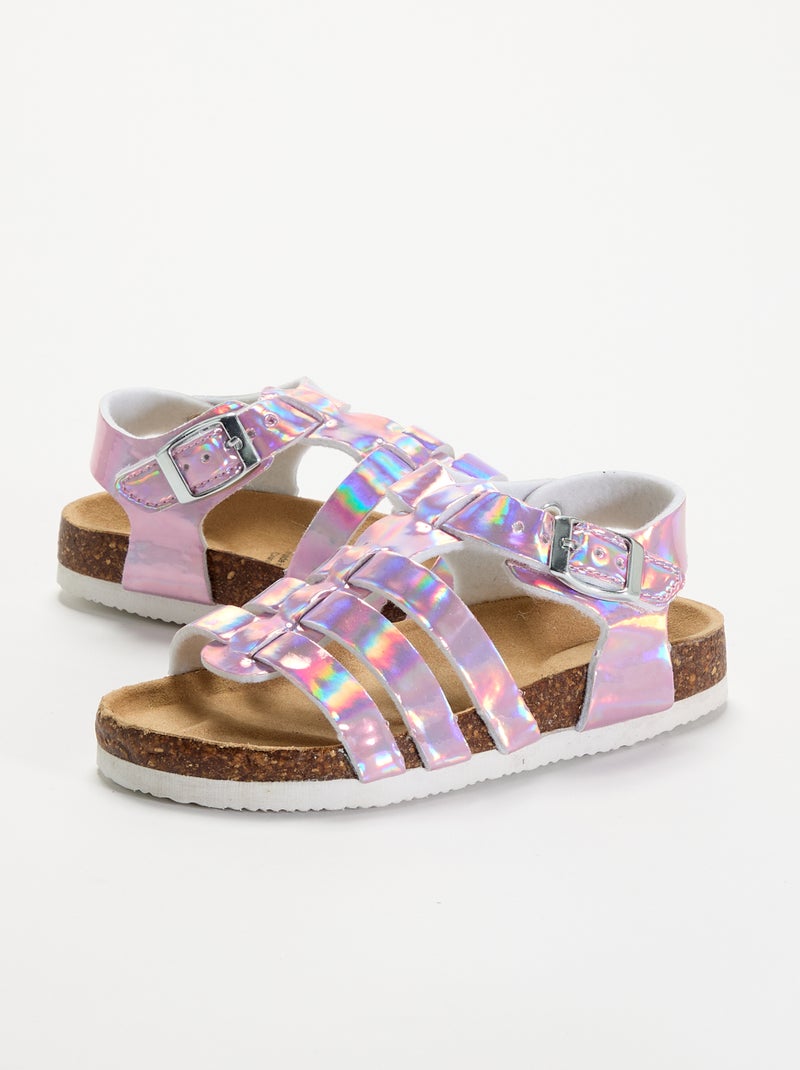 Sandalen met meerdere bandjes Rose - Kiabi