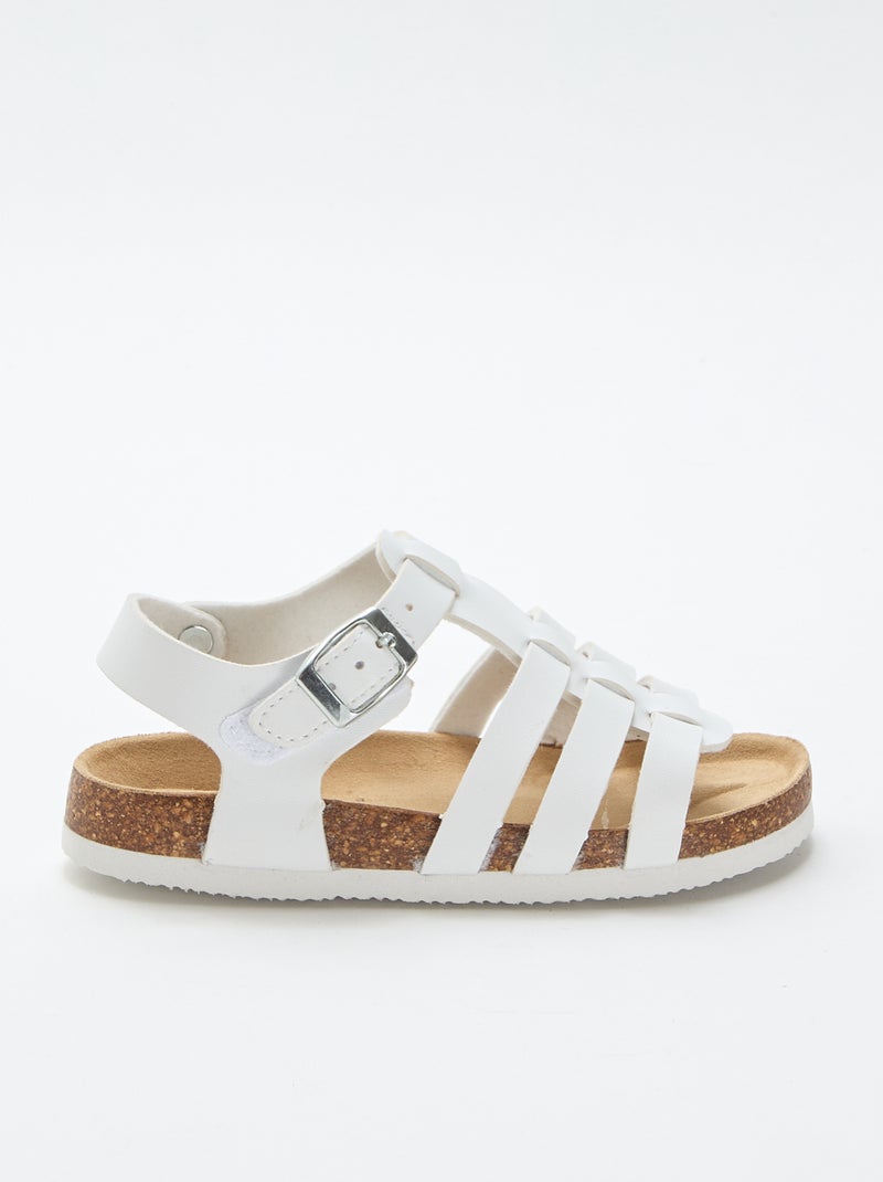 Sandalen met meerdere bandjes Wit - Kiabi