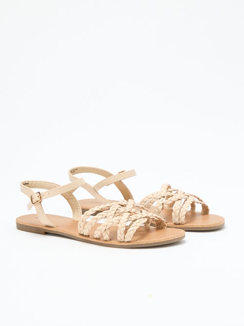 Sandalen met meerdere gevlochten bandjes - Kiabi