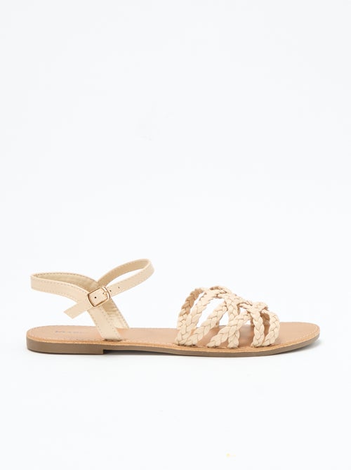 Sandalen met meerdere gevlochten bandjes - Kiabi
