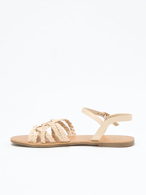Sandalen met meerdere gevlochten bandjes - Kiabi