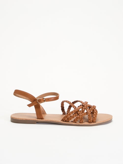 Sandalen met meerdere gevlochten bandjes - Kiabi