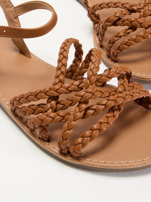 Sandalen met meerdere gevlochten bandjes - Kiabi