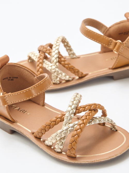 Sandalen met meerdere gevlochten bandjes - Kiabi
