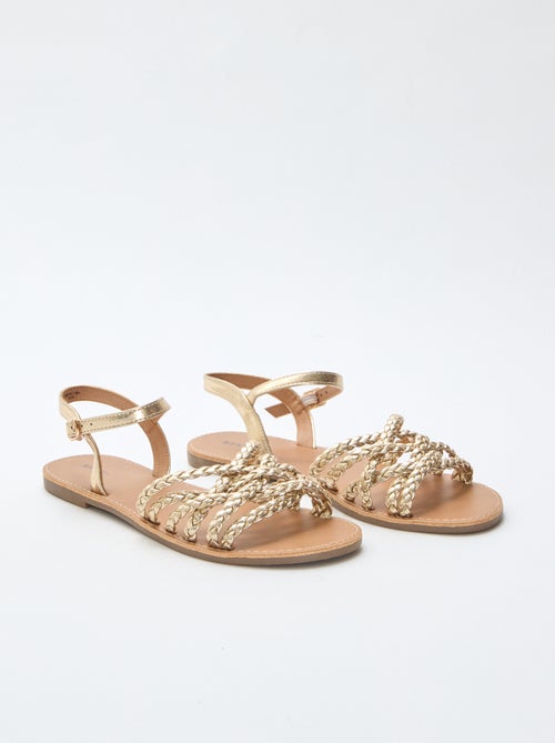 Sandalen met meerdere gevlochten bandjes - Kiabi