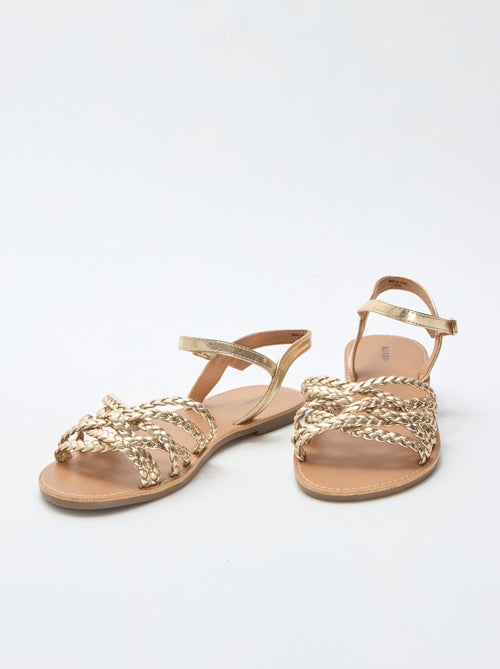 Sandalen met meerdere gevlochten bandjes - Kiabi