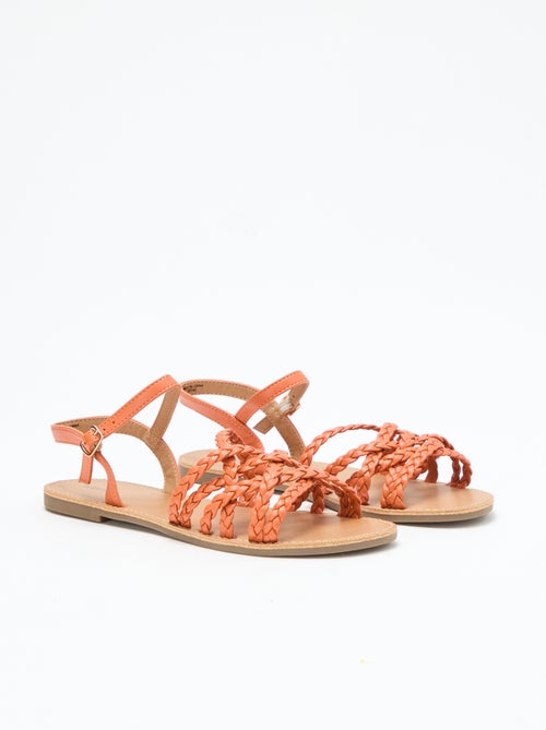 Sandalen met meerdere gevlochten bandjes - Kiabi
