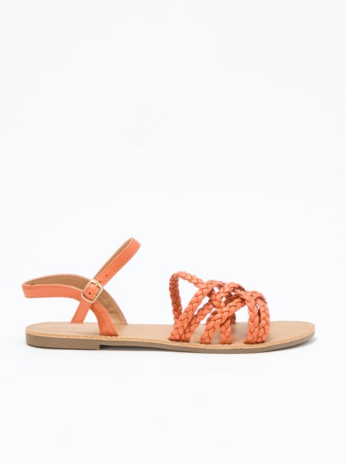 Sandalen met meerdere gevlochten bandjes - Kiabi