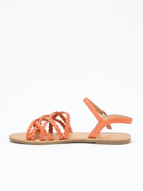 Sandalen met meerdere gevlochten bandjes - Kiabi