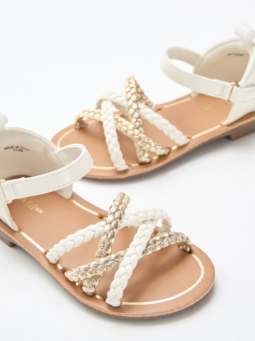 Sandalen met meerdere gevlochten bandjes - Kiabi