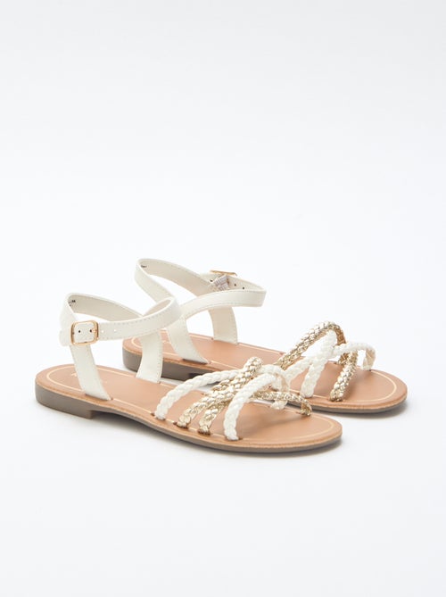 Sandalen met meerdere gevlochten bandjes - Kiabi