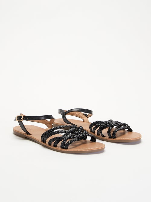 Sandalen met meerdere gevlochten bandjes - Kiabi