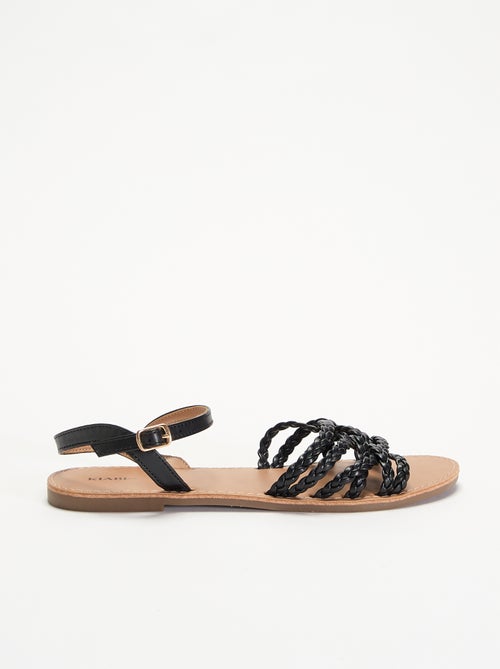 Sandalen met meerdere gevlochten bandjes - Kiabi