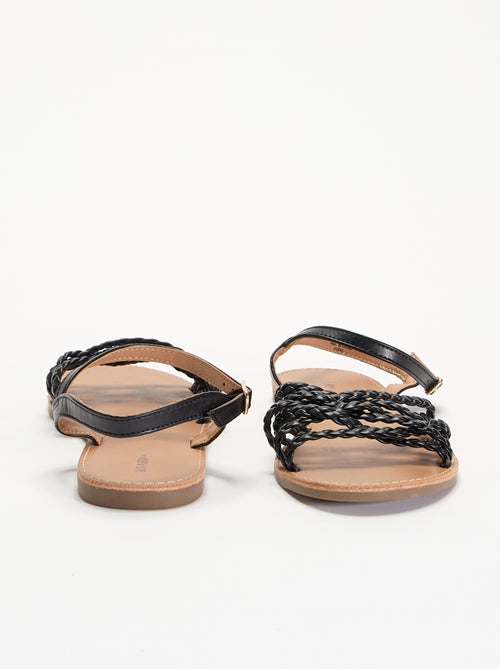 Sandalen met meerdere gevlochten bandjes - Kiabi