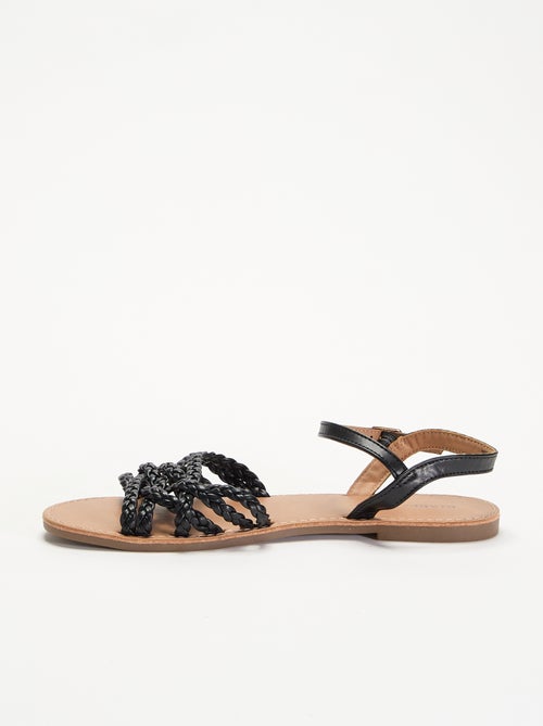 Sandalen met meerdere gevlochten bandjes - Kiabi