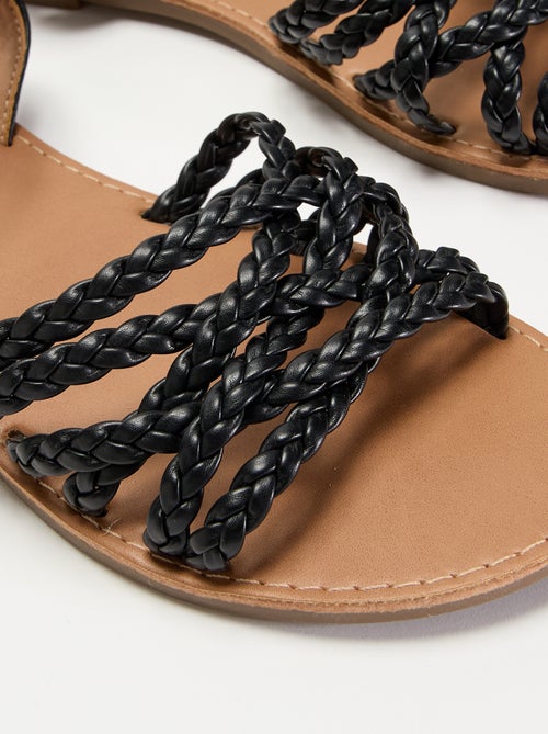Sandalen met meerdere gevlochten bandjes - Kiabi