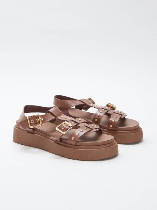 Sandalen met plateauzool - Kiabi
