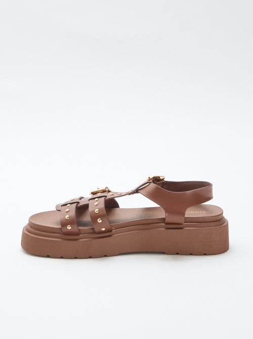 Sandalen met plateauzool - Kiabi