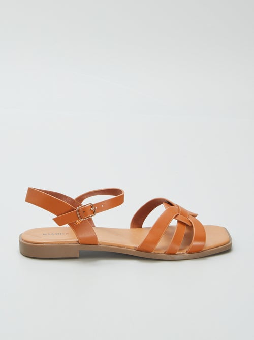 Sandalen met riempje en gesp - Kiabi