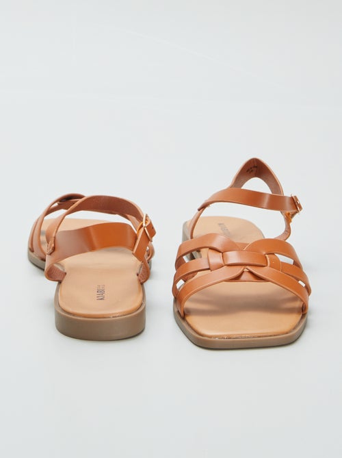 Sandalen met riempje en gesp - Kiabi