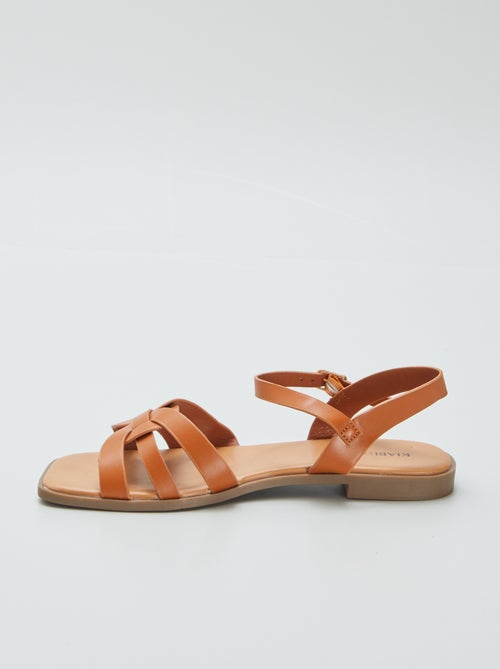 Sandalen met riempje en gesp - Kiabi