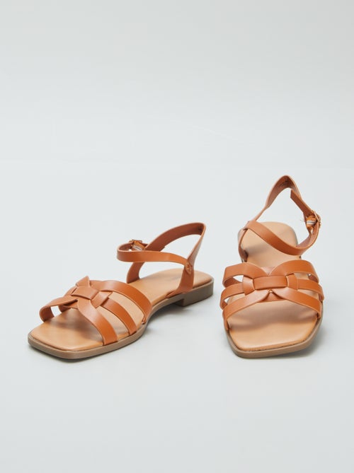 Sandalen met riempje en gesp - Kiabi