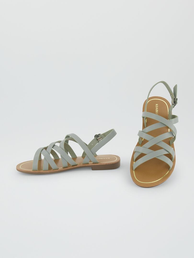 Sandalen met riempjes HO_GROEN - Kiabi