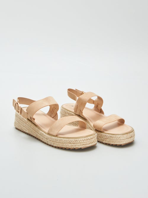 Sandalen met sleehak - Kiabi