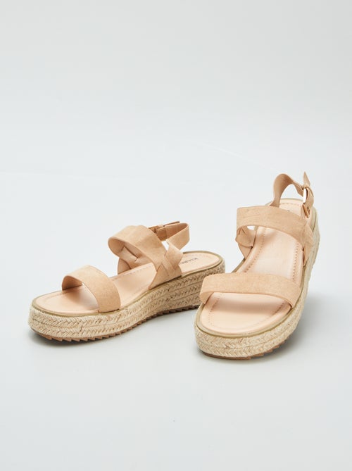 Sandalen met sleehak - Kiabi