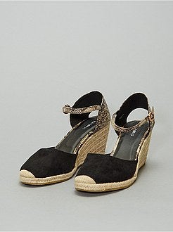 Schoenen - Sandalen met sleehak in muiltjesstijl - Kiabi
