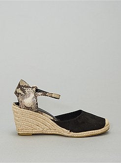 Schoenen - Sandalen met sleehak in muiltjesstijl - Kiabi