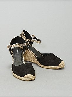Schoenen - Sandalen met sleehak in muiltjesstijl - Kiabi