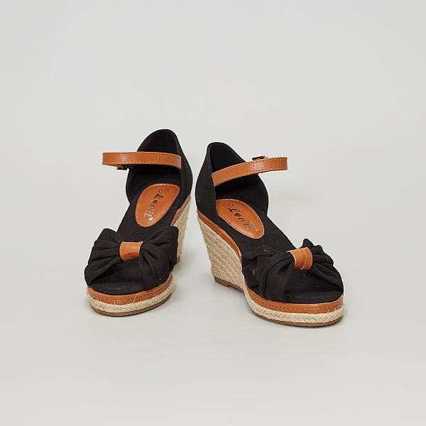 Sandalen met sleehak Schoenen - ZWART - Kiabi - 11,00€