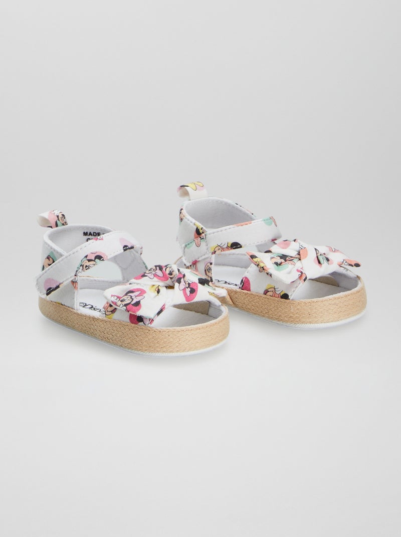 Sandalen met strik 'Minnie' WIT - Kiabi