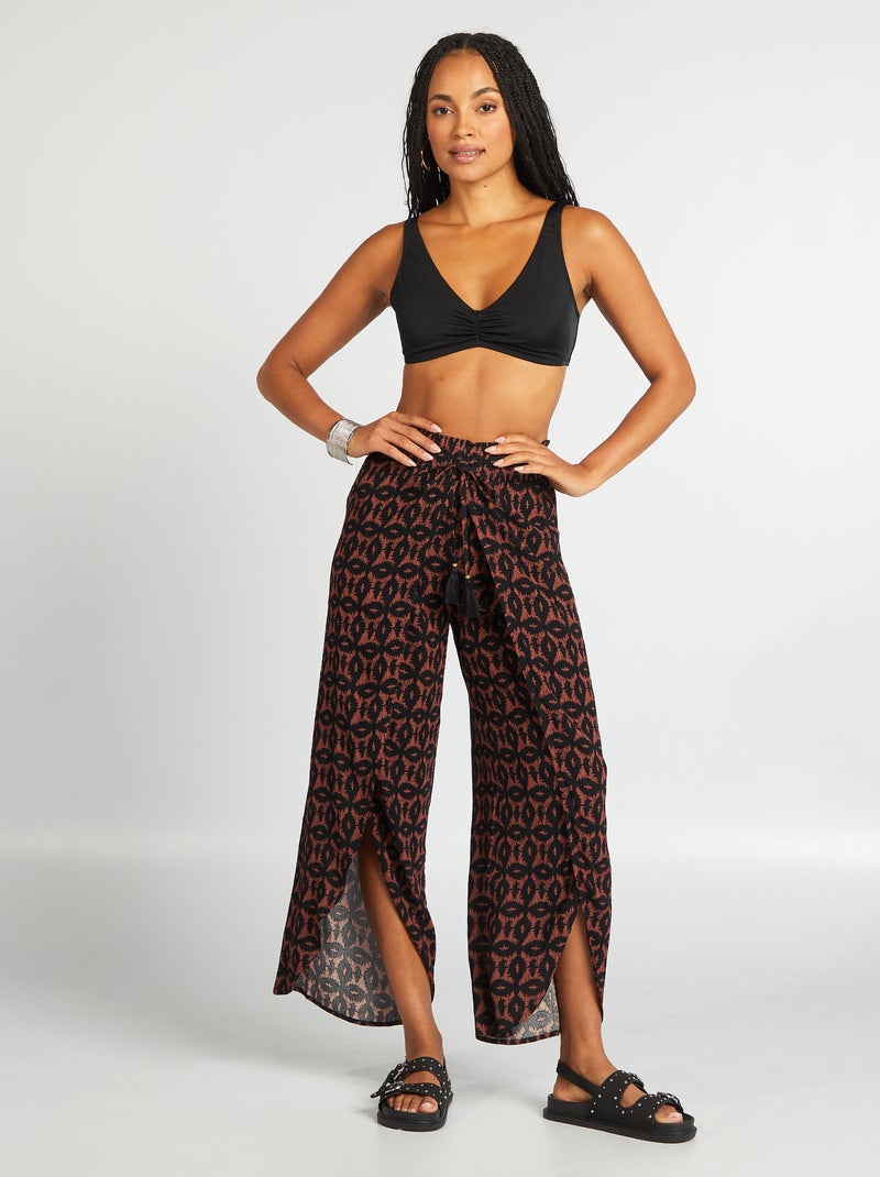 Sandalen met studs op de riempjes ZWART - Kiabi