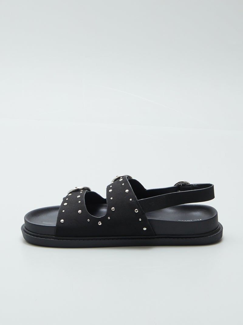 Sandalen met studs op de riempjes ZWART - Kiabi