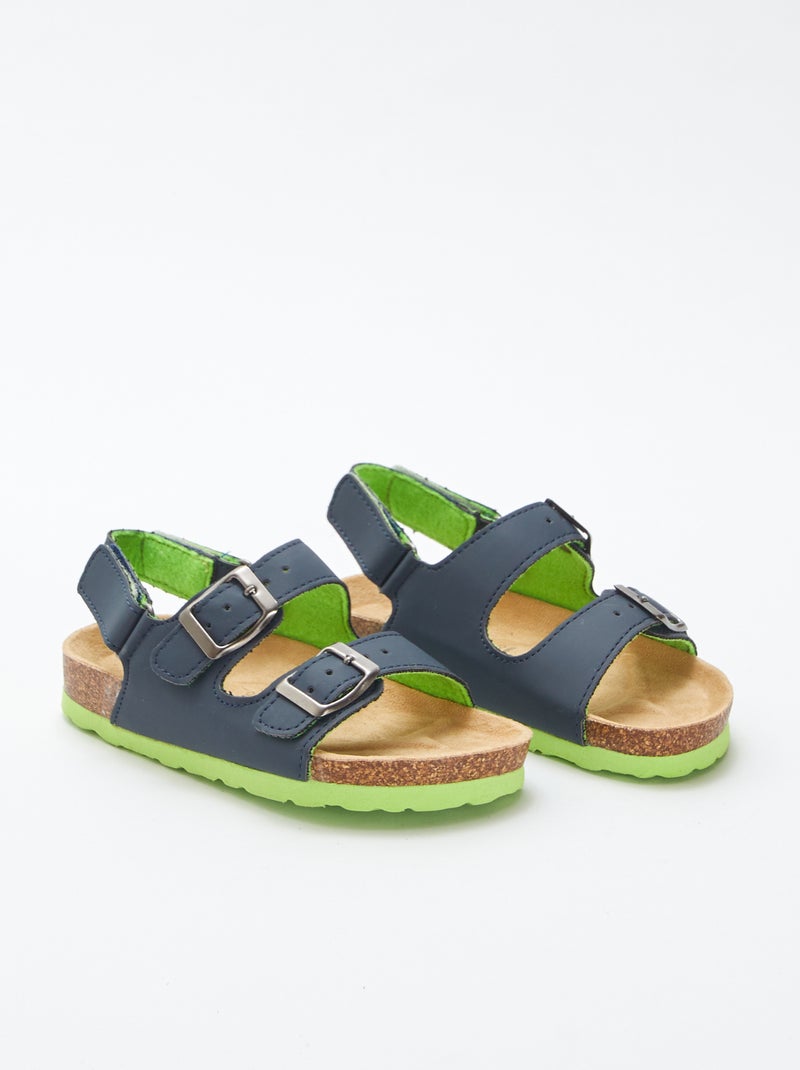 Sandalen met zool van traagschuim BLAUW - Kiabi