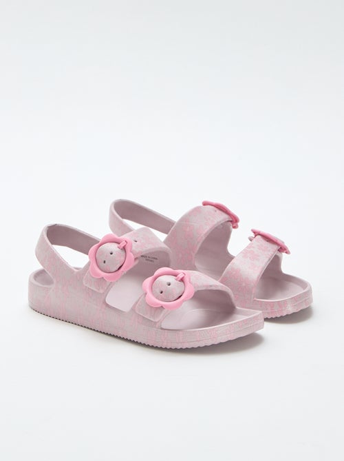 Sandalen van kunststof met bloemenmotief - Kiabi