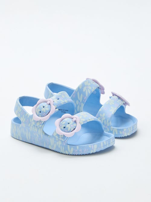 Sandalen van plastic met bloemenmotief - Kiabi