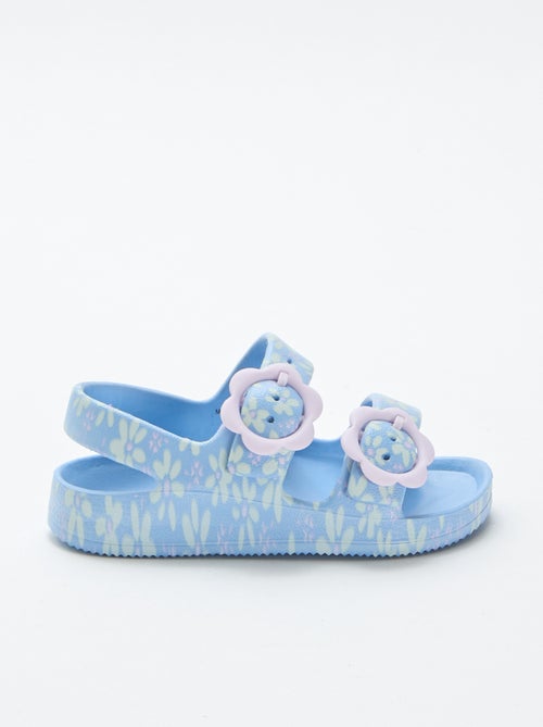 Sandalen van plastic met bloemenmotief - Kiabi
