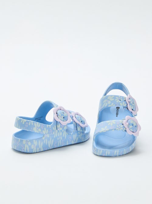 Sandalen van plastic met bloemenmotief - Kiabi