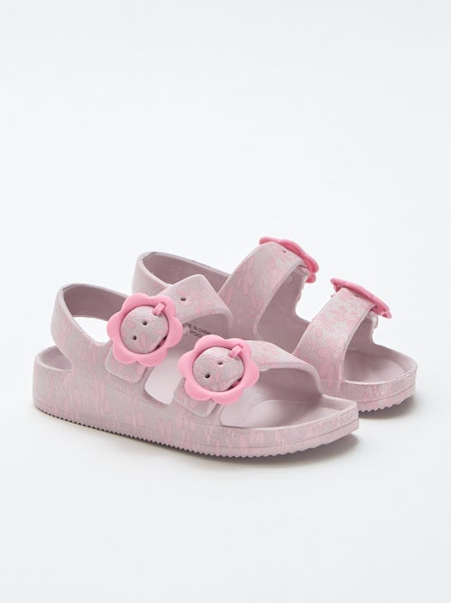 Sandalen van plastic met bloemenmotief - Kiabi