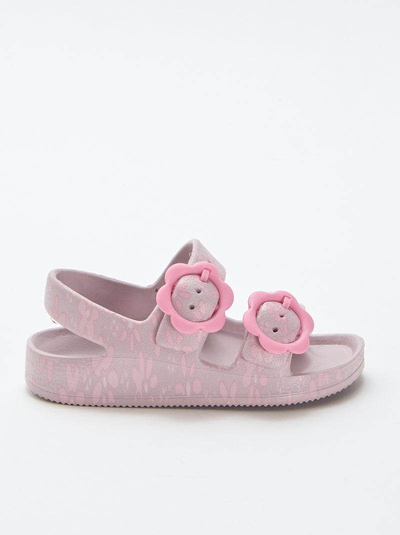 Sandalen van plastic met bloemenmotief Rose - Kiabi