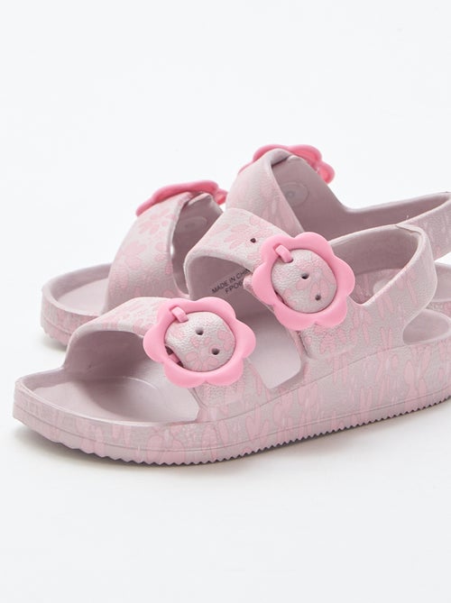 Sandalen van plastic met bloemenmotief - Kiabi