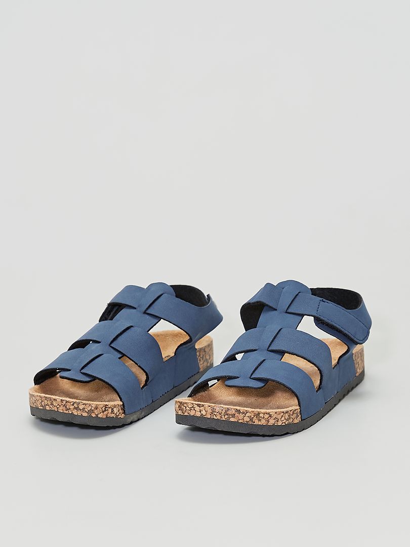 Sandalen van suedine marineblauw - Kiabi