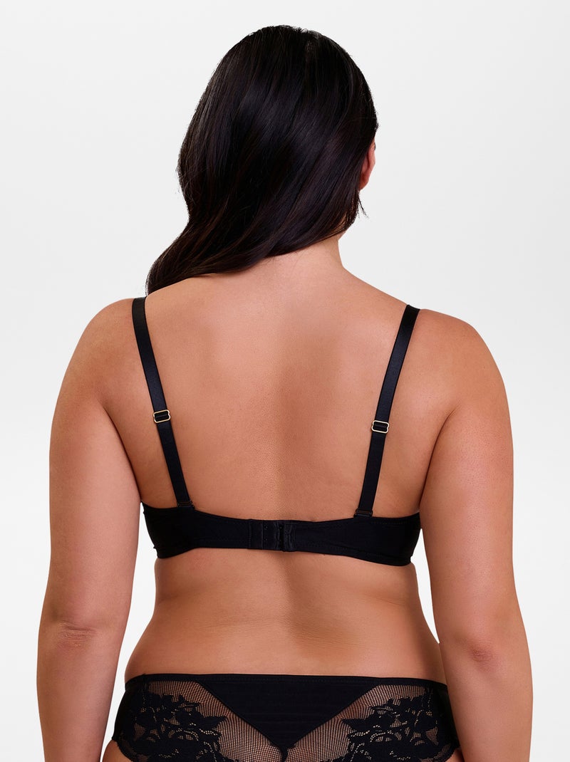 Sans Complexe | Beha van kant, microvezel en tule ZWART - Kiabi