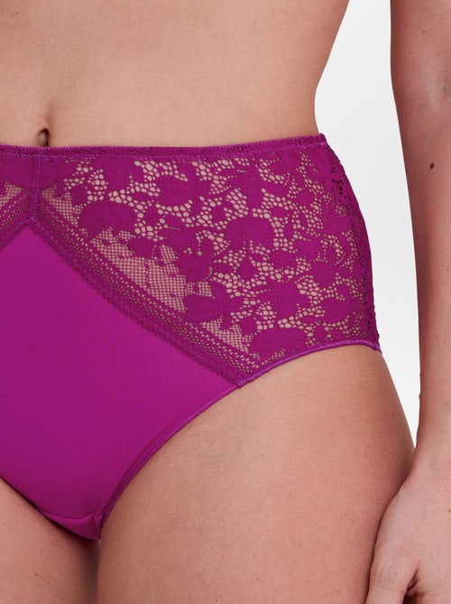 Sans complexe| Hoge slip van kant en microvezel - Kiabi
