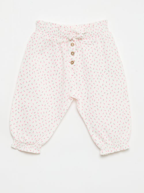 Sarouelbroek van katoenen jerseytricot - Kiabi